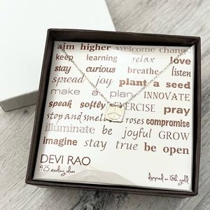 Devi Rao Sterling Silver Peace Pendant Necklace